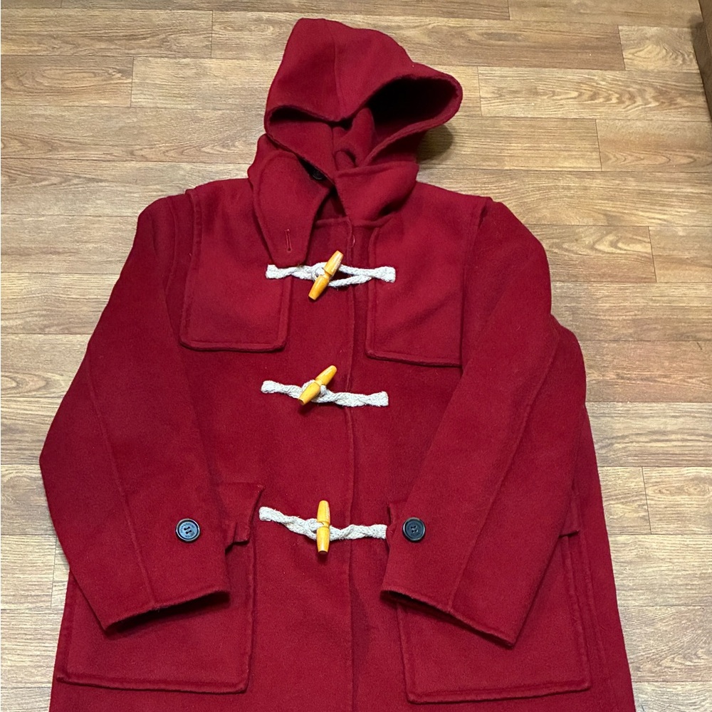 Women’s Dounnidouni Red Coat With Toggle Buttons